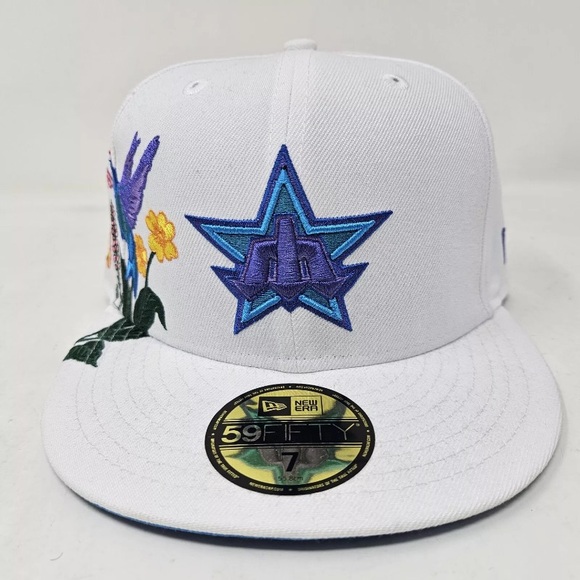 NWT [New Era] 59FIFTY Seattle Mariners Blooming White Floral Fitted Hat Sz 7 1/8 - Picture 7 of 7